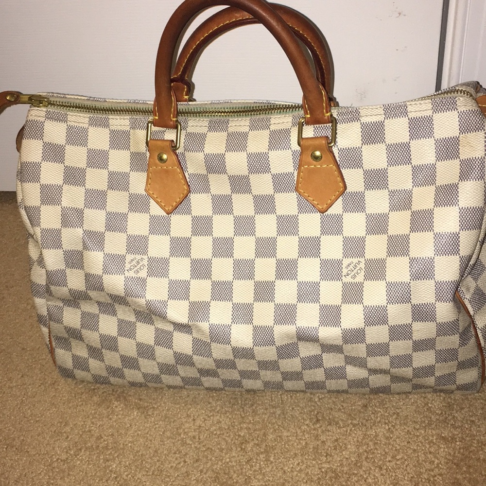 Authentic Louis Vuitton Speedy 35 Bag (damiere)